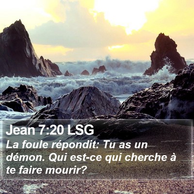 Jean 7:20 LSG Bible Verse Image