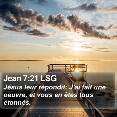Jean 7:21 LSG Bible Verse Image