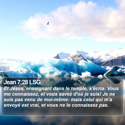 Jean 7:28 LSG Bible Verse Image