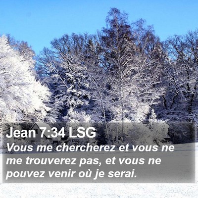 Jean 7:34 LSG Bible Verse Image