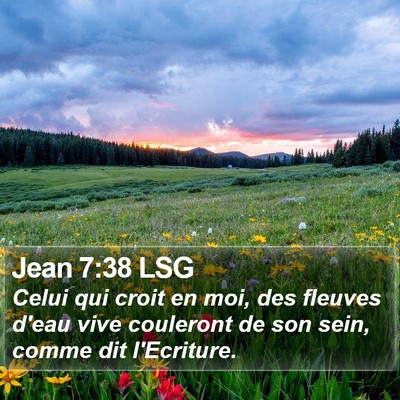 Jean 7:38 LSG Bible Verse Image