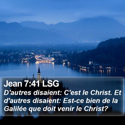 Jean 7:41 LSG Bible Verse Image