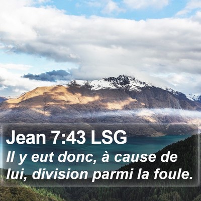 Jean 7:43 LSG Bible Verse Image