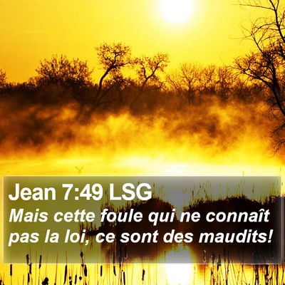 Jean 7:49 LSG Bible Verse Image