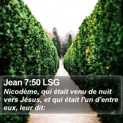 Jean 7:50 LSG Bible Verse Image