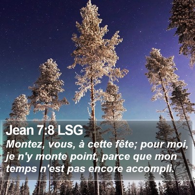 Jean 7:8 LSG Bible Verse Image