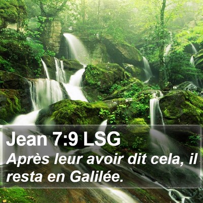Jean 7:9 LSG Bible Verse Image