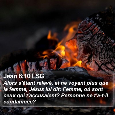 Jean 8:10 LSG Bible Verse Image