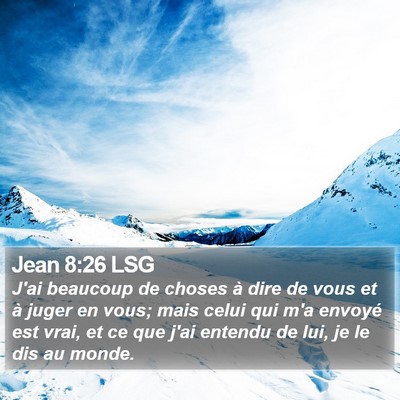 Jean 8:26 LSG Bible Verse Image
