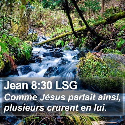 Jean 8:30 LSG Bible Verse Image