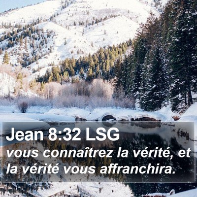 Jean 8:32 LSG Bible Verse Image