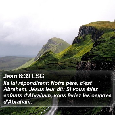 Jean 8:39 LSG Bible Verse Image