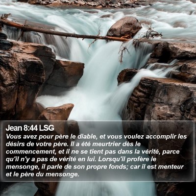 Jean 8:44 LSG Bible Verse Image