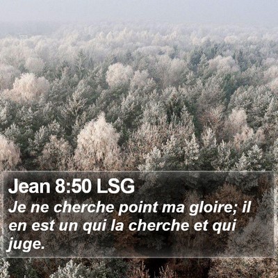 Jean 8:50 LSG Bible Verse Image