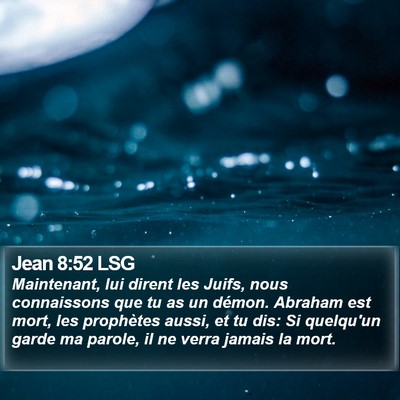 Jean 8:52 LSG Bible Verse Image