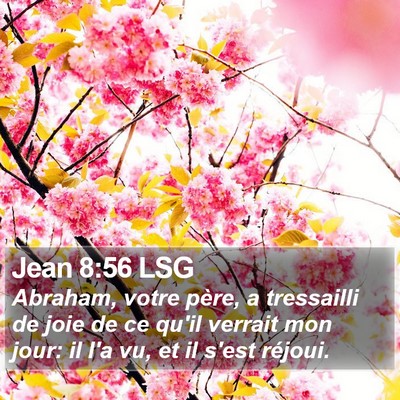 Jean 8:56 LSG Bible Verse Image