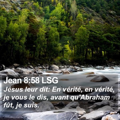 Jean 8:58 LSG Bible Verse Image