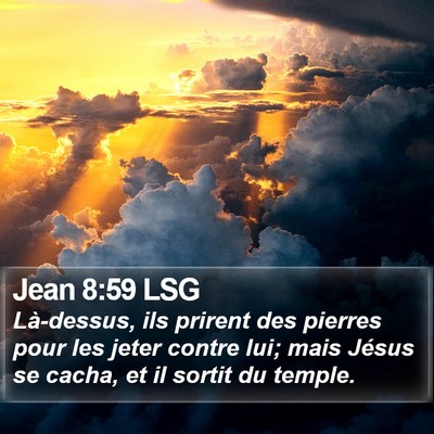 Jean 8:59 LSG Bible Verse Image