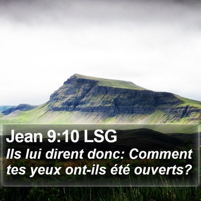 Jean 9:10 LSG Bible Verse Image