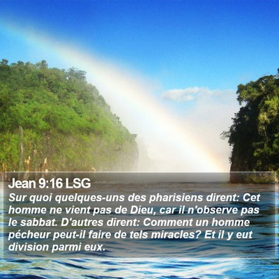 Jean 9:16 LSG Bible Verse Image