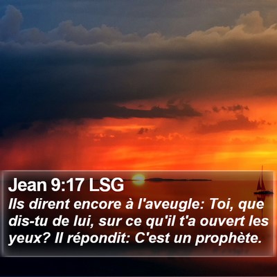 Jean 9:17 LSG Bible Verse Image