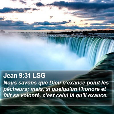 Jean 9:31 LSG Bible Verse Image