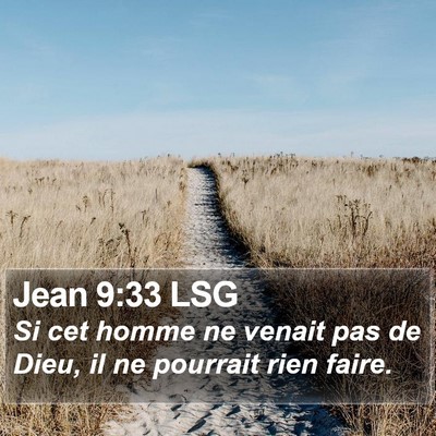 Jean 9:33 LSG Bible Verse Image