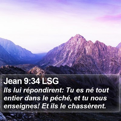 Jean 9:34 LSG Bible Verse Image