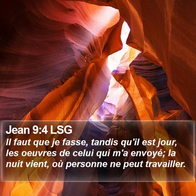 Jean 9:4 LSG Bible Verse Image