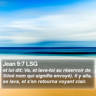 Jean 9:7 LSG Bible Verse Image