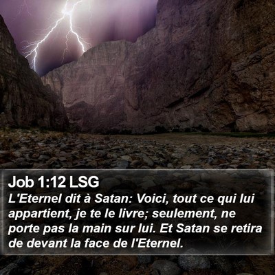 Job 1:12 LSG Bible Verse Image