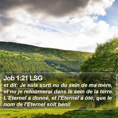 Job 1:21 LSG Bible Verse Image