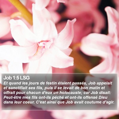 Job 1:5 LSG Bible Verse Image