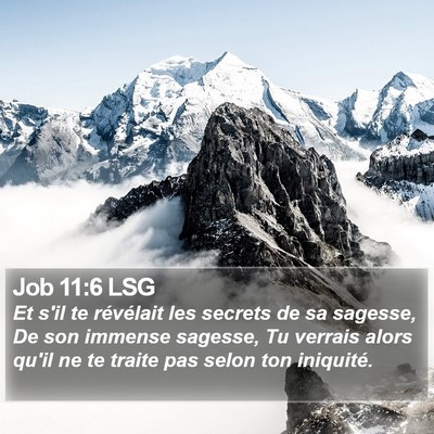 Job 11:6 LSG Bible Verse Image