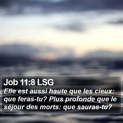 Job 11:8 LSG Bible Verse Image