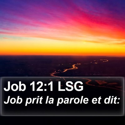 Job 12:1 LSG Bible Verse Image
