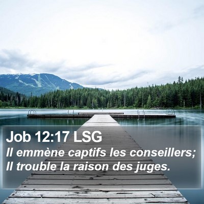 Job 12:17 LSG Bible Verse Image