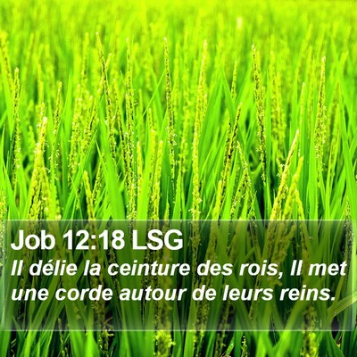 Job 12:18 LSG Bible Verse Image
