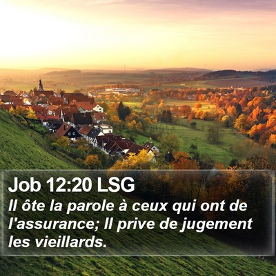 Job 12:20 LSG Bible Verse Image
