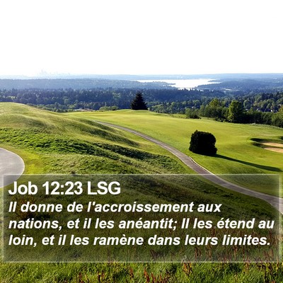 Job 12:23 LSG Bible Verse Image