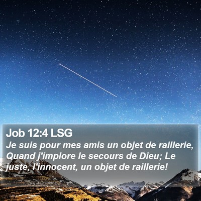 Job 12:4 LSG Bible Verse Image