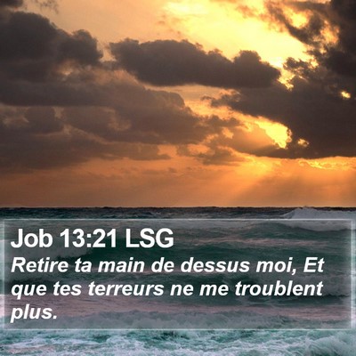 Job 13:21 LSG Bible Verse Image