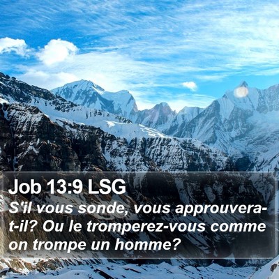 Job 13:9 LSG Bible Verse Image