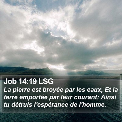 Job 14:19 LSG Bible Verse Image