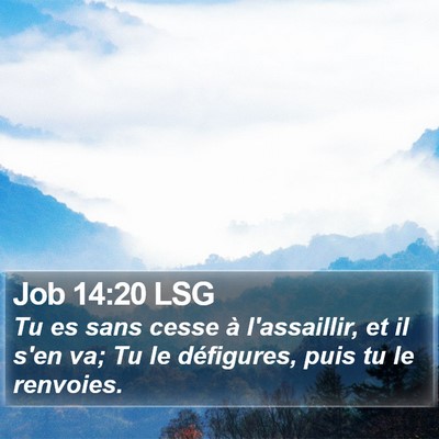 Job 14:20 LSG Bible Verse Image