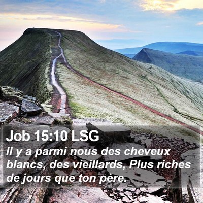 Job 15:10 LSG Bible Verse Image