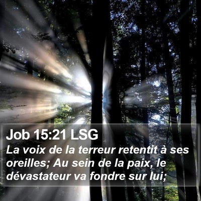 Job 15:21 LSG Bible Verse Image