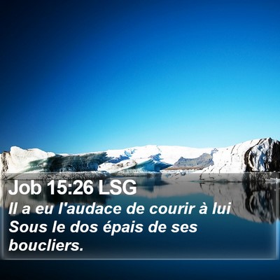 Job 15:26 LSG Bible Verse Image