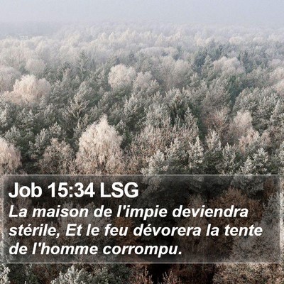 Job 15:34 LSG Bible Verse Image