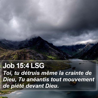 Job 15:4 LSG Bible Verse Image
